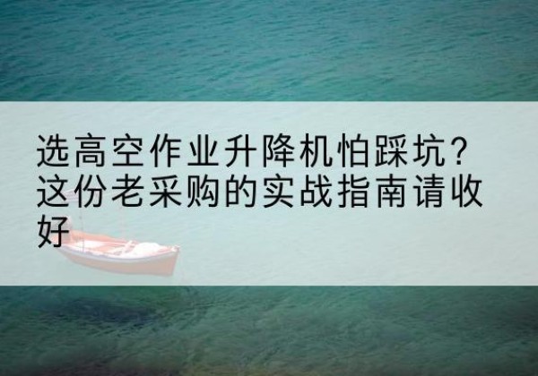 商水高空作业升降机厂家推荐-选高空作业升降机怕踩坑？这份老采购的实战指南请收好